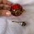 Chinese Vintage Red Glass Snuff Bottle — Gilt Bronze Dragon-Handled Moon Flask With Jeweled Stopper and Enamel Mounts For Sale - Image 3 of 8
