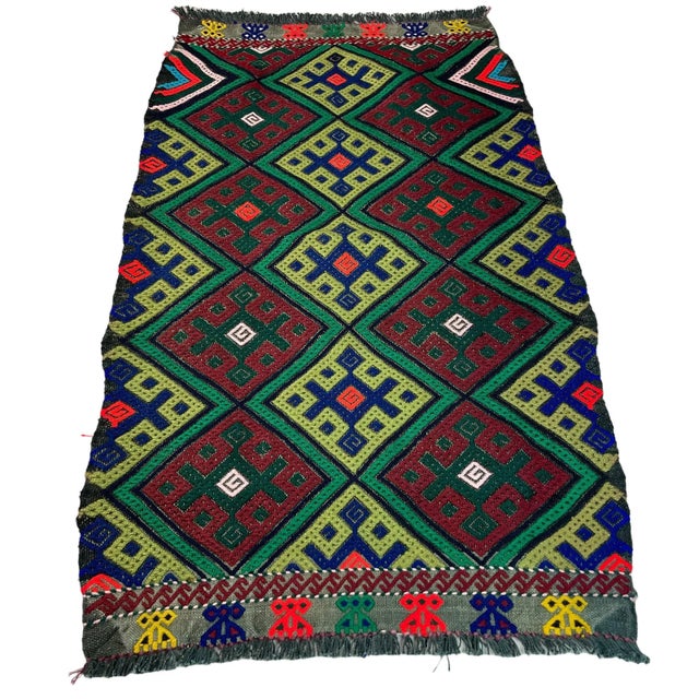 Small Turkish Traditional Kilim Rug For Sale - Image 6 of 11