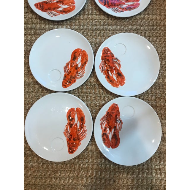 Italian Ceramic Lobster Plates Set of 8 Chairish