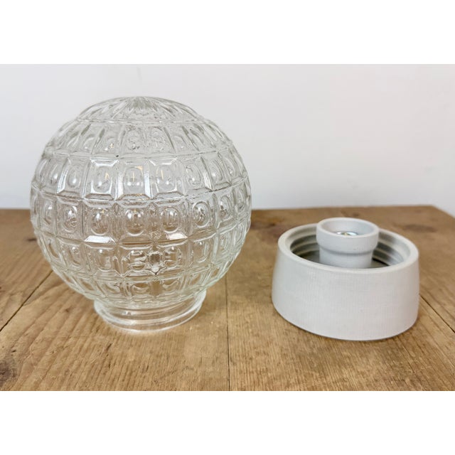 Vintage White Porcelain Ceiling Light, 1970s For Sale - Image 6 of 13