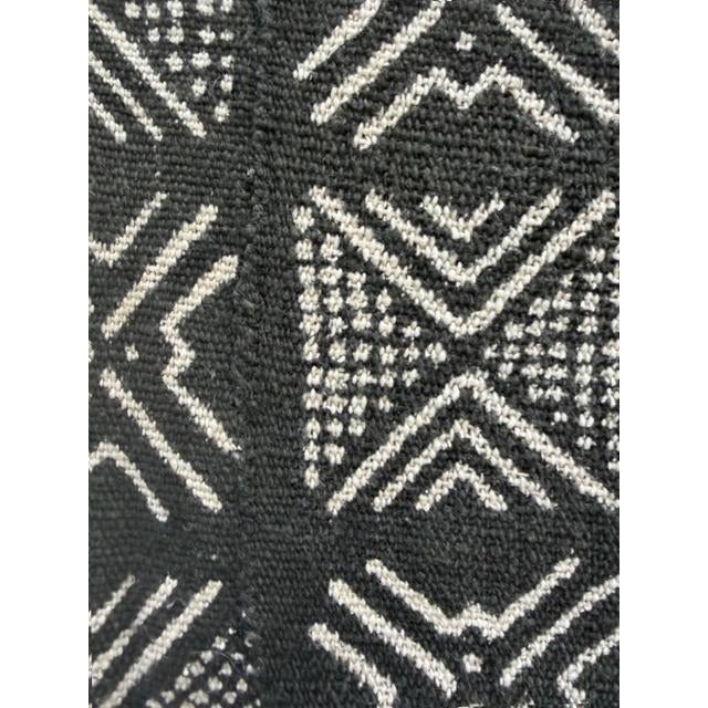 1960s Vintage African Bogolan Mudcloth Handwoven Cotton Panel 64" X 43" For Sale - Image 5 of 10