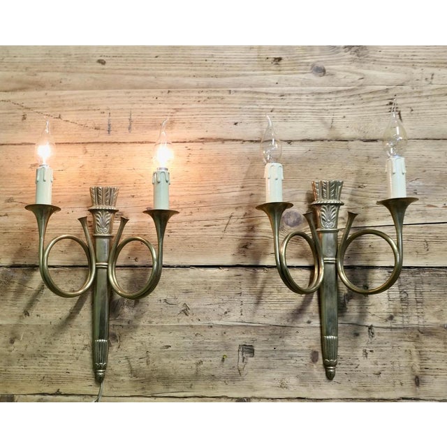 1920s French Art Deco Twin Wall Lights, 1920, Set of 2 For Sale - Image 5 of 6