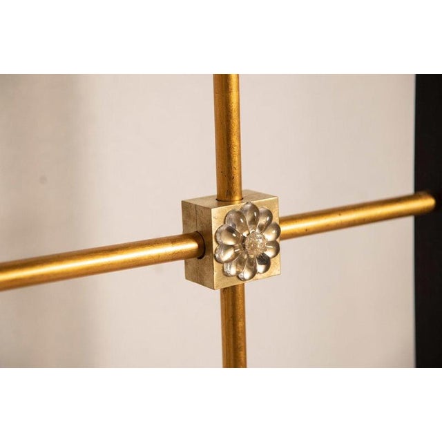 Metal Vintage French Gate in Brass and Glass, 1940s For Sale - Image 7 of 18