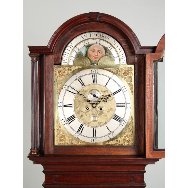 English Grandfather Clock with Moon Phases, 1780 For Sale - Image 6 of 18