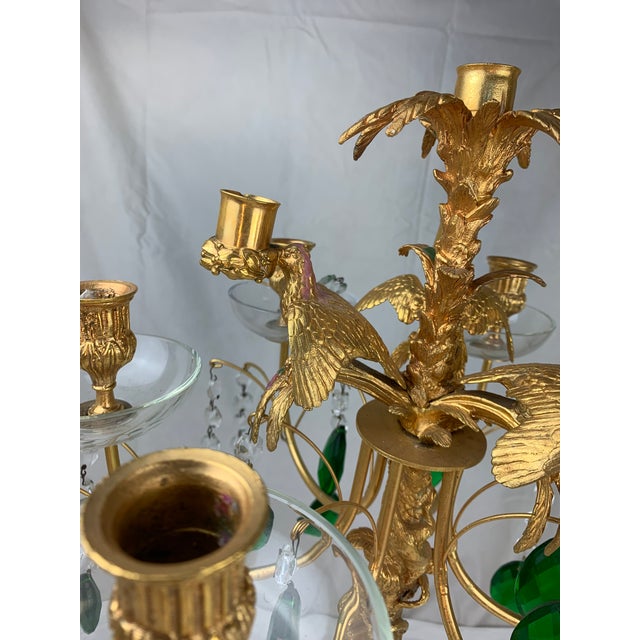 Brass Vintage Gilded Bronze 10 Candle Candelabra For Sale - Image 8 of 12