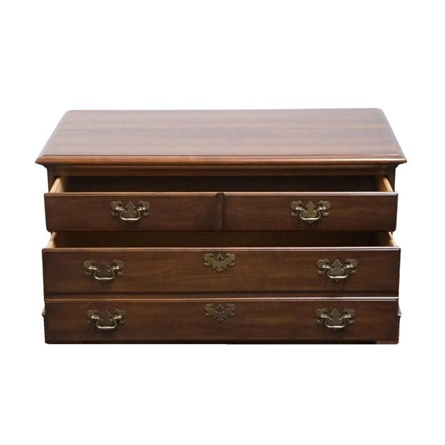 Late 20th Century Pennsylvania House Solid Cherry Traditional Style 36" Two Drawer Blanket Chest For Sale - Image 5 of 11