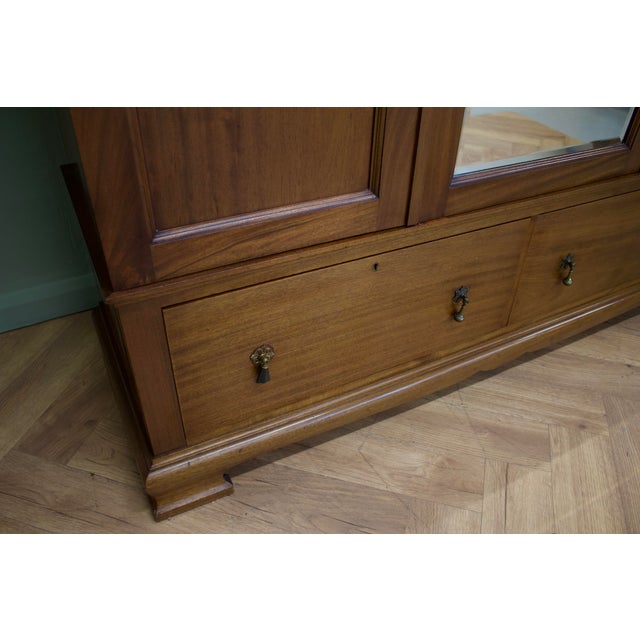 Antique Edwardian Walnut Wardrobe, 1900s For Sale - Image 11 of 13