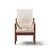 Kofod Larsen for Selig Megiddo Queen of Sheba Mid Century African Wenge Wood and Brass Chair This chair measures: 25.5...
