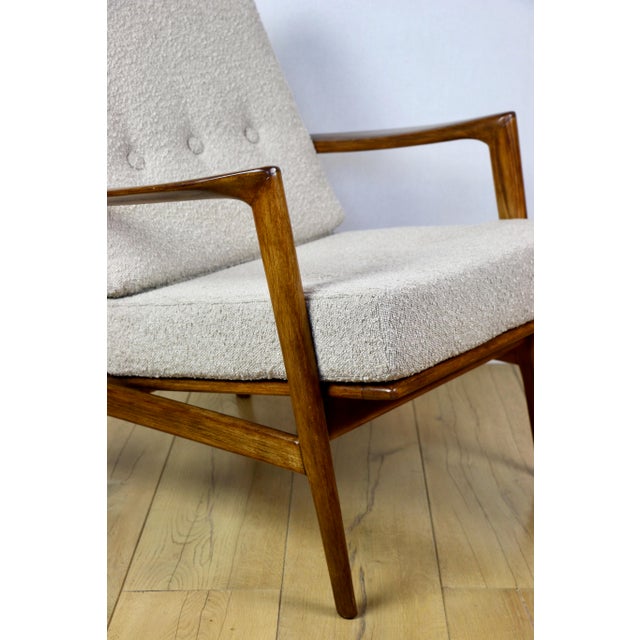 Polish Beige Boucle Stefan Armchair, 1970s For Sale - Image 10 of 12