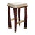 "Pera" Bar Stool With Burl Walnut and Bronze Details, Hand Crafted For Sale In Los Angeles - Image 6 of 8