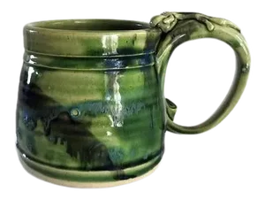 Vintage Handmade Signed Artisan Gecko Pottery Mug