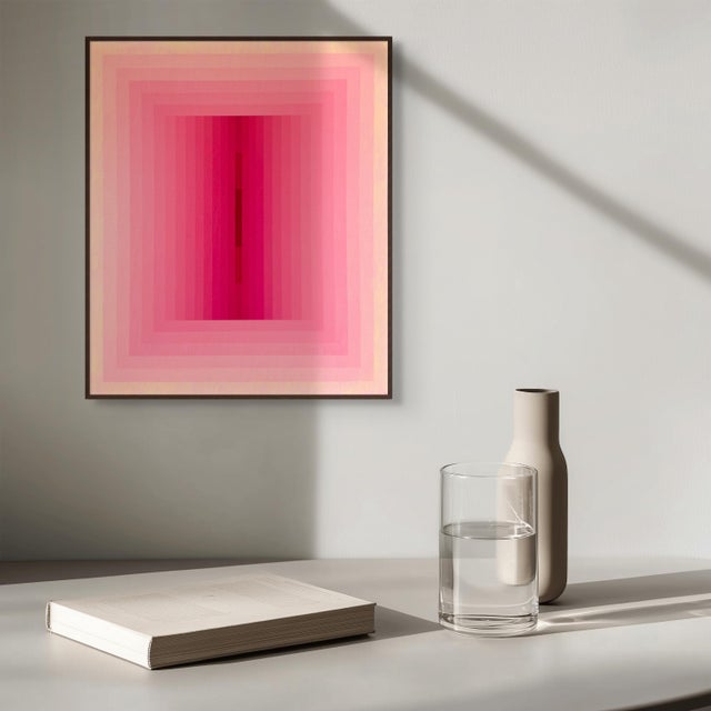 Abstract Contemporary Abstract Acrylic on Canvas "Light Consideration (Rose Madder)" by Andy Harwood For Sale - Image 3 of 7
