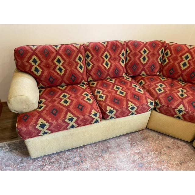 Gorgeous custom-made sectional manufactured by Pearson, a high-end designer upholstery brand. This is a large,...