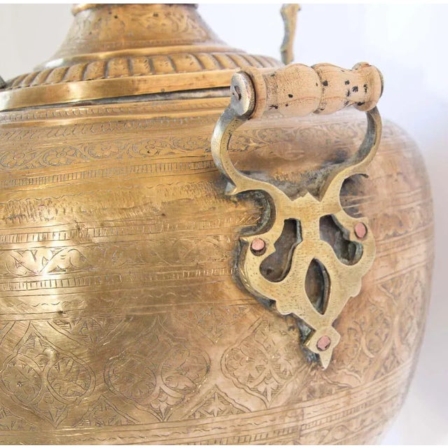 Antique Moroccan Brass Samovar For Sale - Image 10 of 13