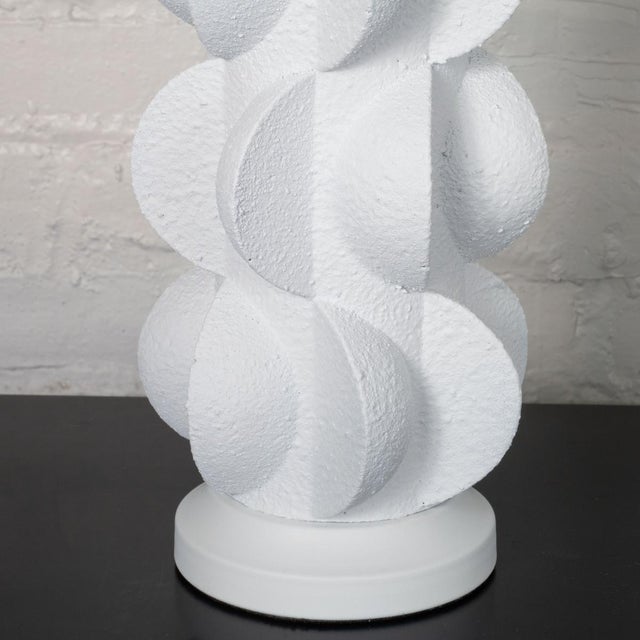 1980s Composition Modern Motif Table Lamps - a Pair For Sale In New York - Image 6 of 9