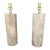 1970s Italian Modern Travertine Cylinder Lamps - a Pair For Sale