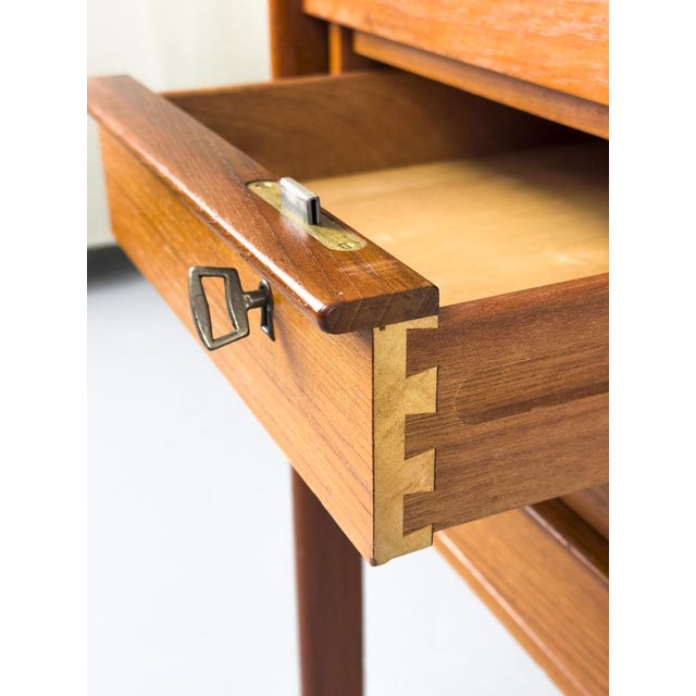 Wood Teak Desk with Movable Table Top from Løvig, 1973 For Sale - Image 7 of 18