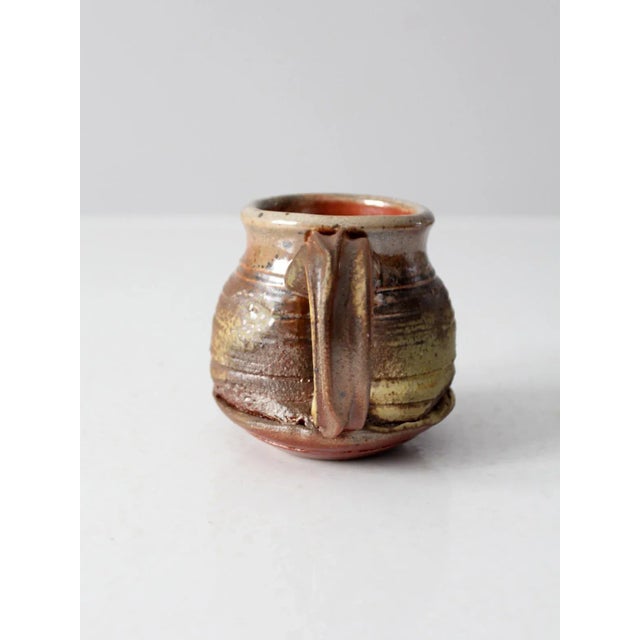 Brown Vintage Amerian Studio Pottery Mug For Sale - Image 8 of 12