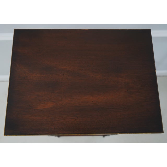 Traditional Regency Style 4 Tier Mahogany Bamboo Form Etagere For Sale - Image 3 of 12