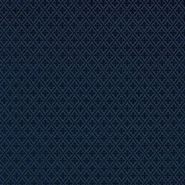 Contemporary Schumacher Whittington Chenille Fabric in Blue For Sale - Image 3 of 3