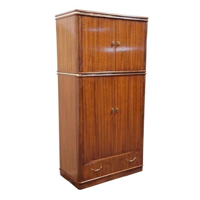 Thomasville Thomasville Furniture Agenda Collection Solid Walnut MCM Mid Century Modern 40" Armoire 23411-340 For Sale - Image 4 of 14