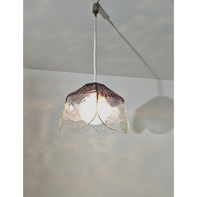 Murano Glass Pendant Lamp by AV Mazzega, 1970s For Sale - Image 4 of 15