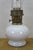 Aladdin Co. 1970's Aladdin #23 Milk Glass Floral Kerosene Hurricane Oil Lamp Lantern 21" For Sale - Image 4 of 15