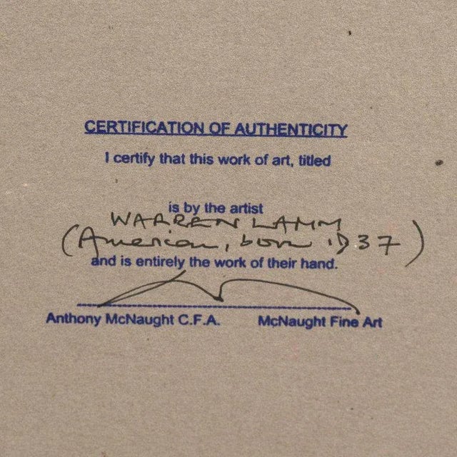 Blue 'Football' by Warren Edgar Lamm, Chouinard Art Institute, Emmy Winner For Sale - Image 8 of 9