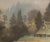 Textile Showa Era Japanese Scroll Painting "Landscape With Pine Trees" For Sale - Image 7 of 12