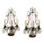 Crystal Girandole Table Lamps, Bronze Finish, Made by Boler Accent Lighting - A Pair For Sale