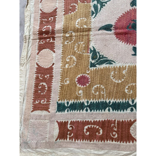 Tashkent Suzani Wall Hanging Decor For Sale - Image 4 of 11