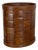 Vintage Patchwork Paper Bin Basket in Leather the style of Auböck, Germany, 1960s For Sale