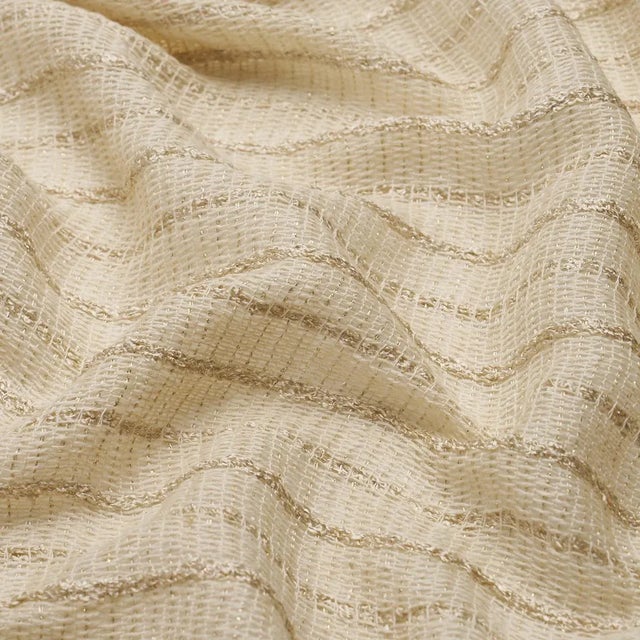 Schumacher Schumacher x Patterson Flynn Ellie Alpaca Shimmer Sheer Fabric In Cream For Sale - Image 4 of 4