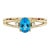 Royal Swiss Blue Topaz Ring - Wedding Engagement Ring Us 7 For Sale