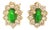Natural Tourmaline Diamond Earrings 14k Gold 0.85 TCW Certified For Sale