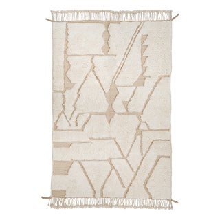 Hand-Knotted Wool Rug by Azele Studio For Sale