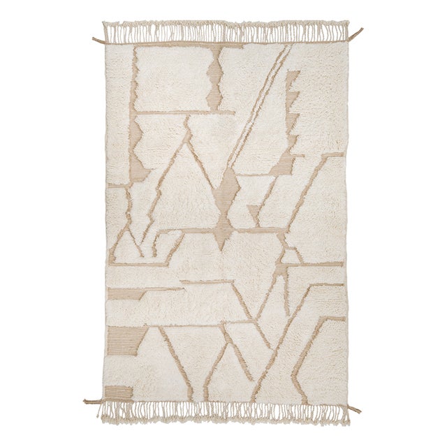 Hand-Knotted Wool Rug by Azele Studio For Sale