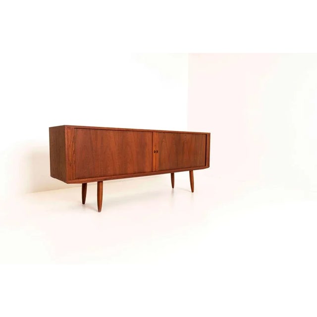 Bruno Hansen Danish Sideboard in Teak with Colored Drawers by Bruno Hansen For Sale - Image 4 of 16