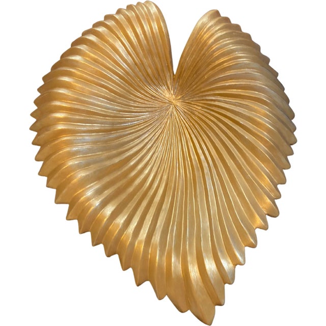 Original Carolyn Kinder Hand Painted Palm Frond Bowl With Asian Base Stand For Sale In Naples, FL - Image 6 of 7