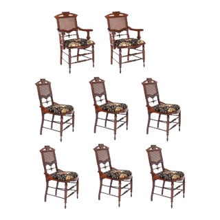 Set of Eight Victorian Dining Chairs For Sale