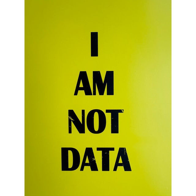 2010s 2019 “I Am Not Data” Painting From the Playlist Series by Mukesh Shah in Aluminum For Sale - Image 5 of 6