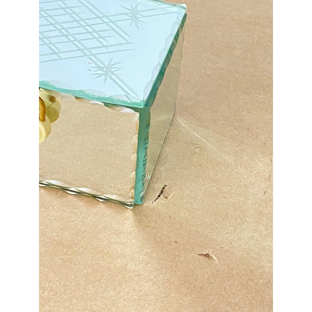 Glass French Mirrored Jewelry Box, 1940s For Sale - Image 7 of 9