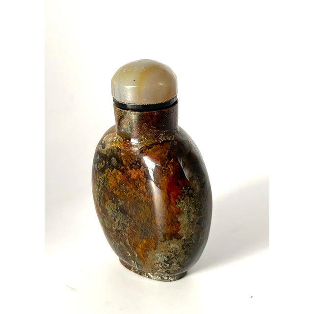 Vintage Multi Color Brecciated Jasper Snuff Bottle For Sale - Image 4 of 11