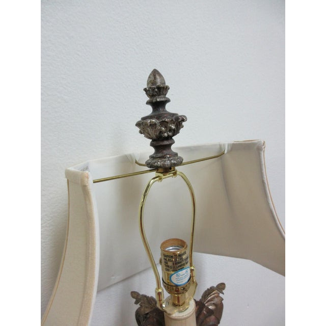 1990s 1990s Fine Art Lamp French Regency Gold Metal Filigree Lamp Wall Sconce Pole Lamp A For Sale - Image 5 of 13