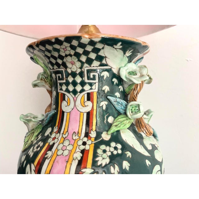 1970s Gucci Style Ceramic Jar Lamp by Bradburn Gallery & Shade For Sale - Image 6 of 18