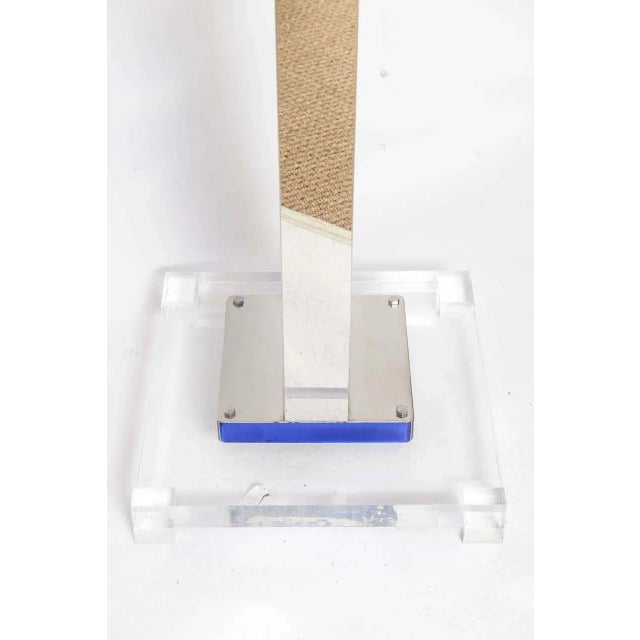 Exceptional Vintage Lucite and Chrome Sculpture, Signed For Sale - Image 9 of 10