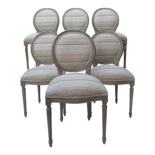 Louis XVI Neoclassical French Cassatt Dining Chair by Ethan Allen-Set of 6 For Sale