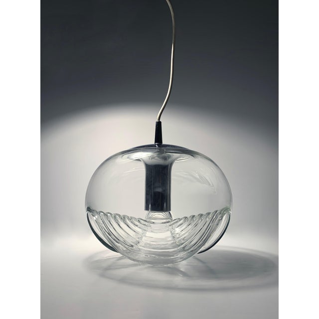 Mid-Century Modern Peill & Putzler Futura "THREE" Pendant WAVES Lamp for Koch & Lowy For Sale - Image 3 of 9