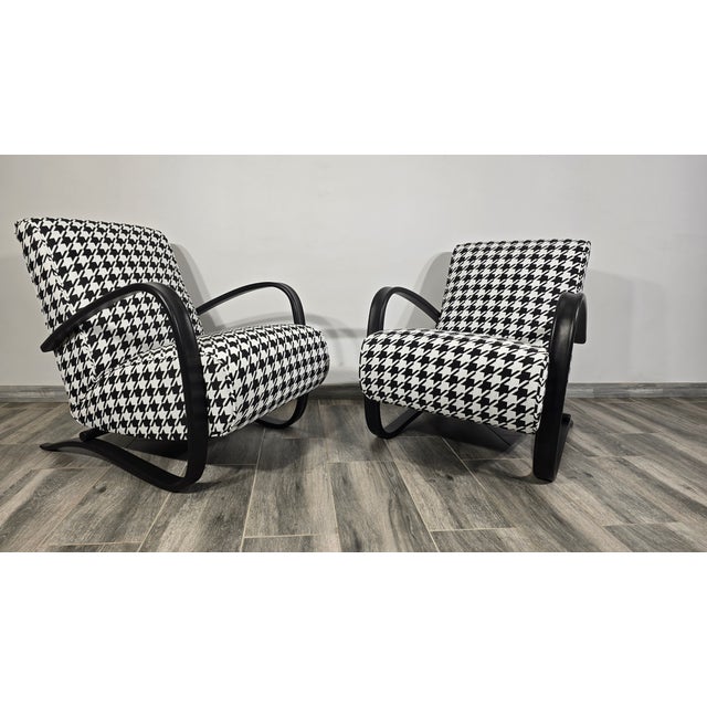 Mid-Century Modern H-269 Armchairs from Jindřich Halabala, 1940s, Set of 2 For Sale - Image 3 of 13
