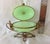 French Art Glass Green Opaline Casket or Jewelry Box with Ornamental Ormolu Support This luminous egg-shaped glass Casket...